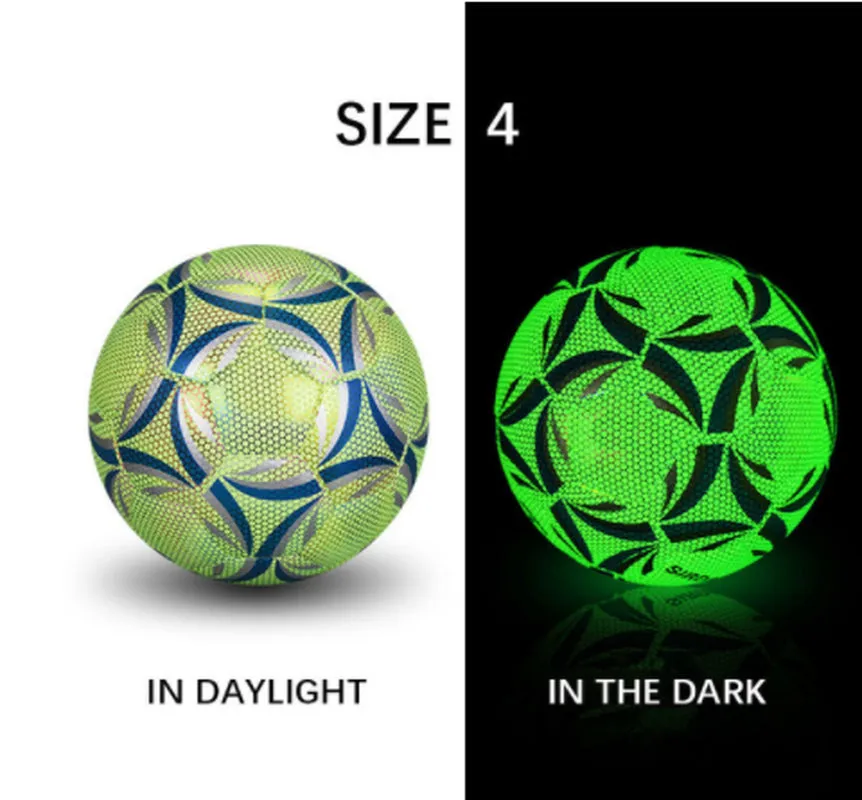 Glow-In-The-Dark Soccer ball Football  - Training Ball Sizes 4/5