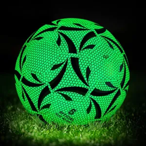 Glowing Soccer Ball Size 5 Standard Practice Training Football, Glow in the Dark