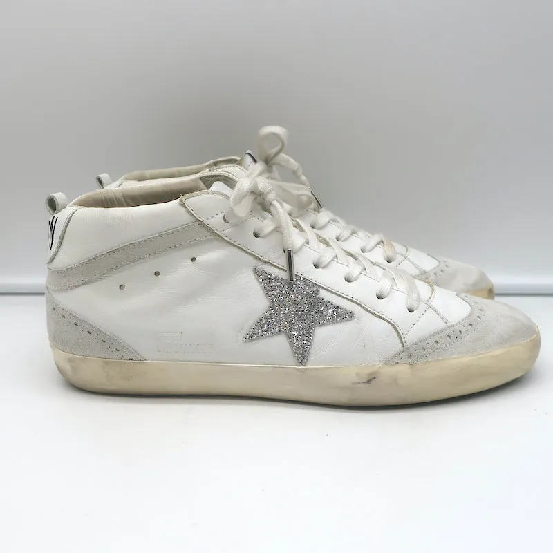 Golden Goose Swarovski Crystal-Embellished Mid Star Sneakers White Size 40