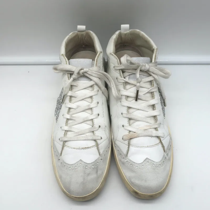 Golden Goose Swarovski Crystal-Embellished Mid Star Sneakers White Size 40