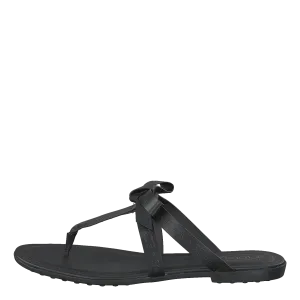 Gomma Bow Sandal Nero