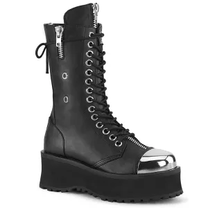 GRAVEDIGGER-14  Black Vegan Leather