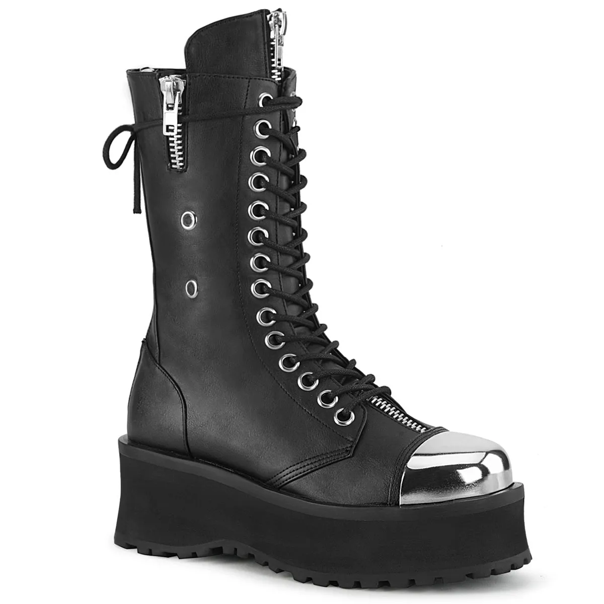 GRAVEDIGGER-14  Black Vegan Leather
