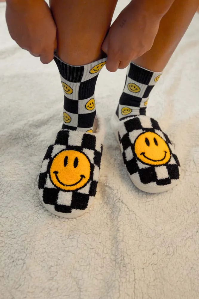 Happy Checker Slipper