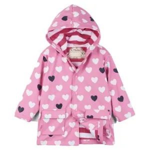 Hatley Colour Changing Lovely Hearts Raincoat (Size: 4)