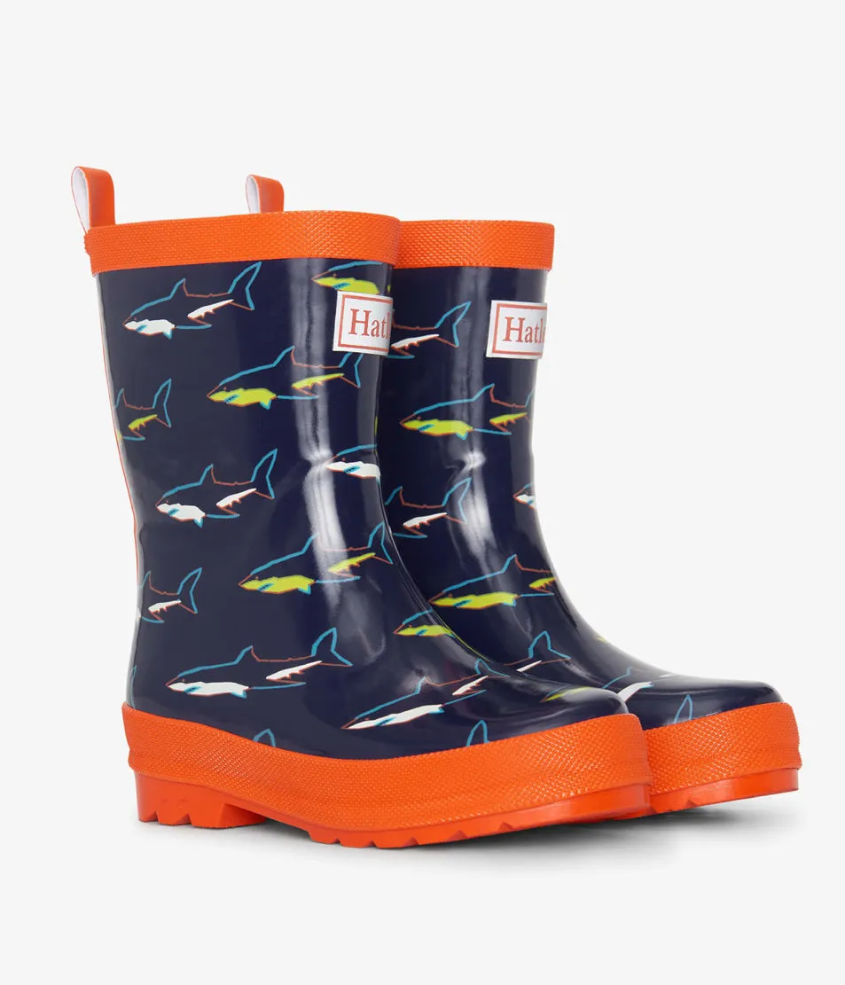 Hatley Shark Shiny Rain Boots