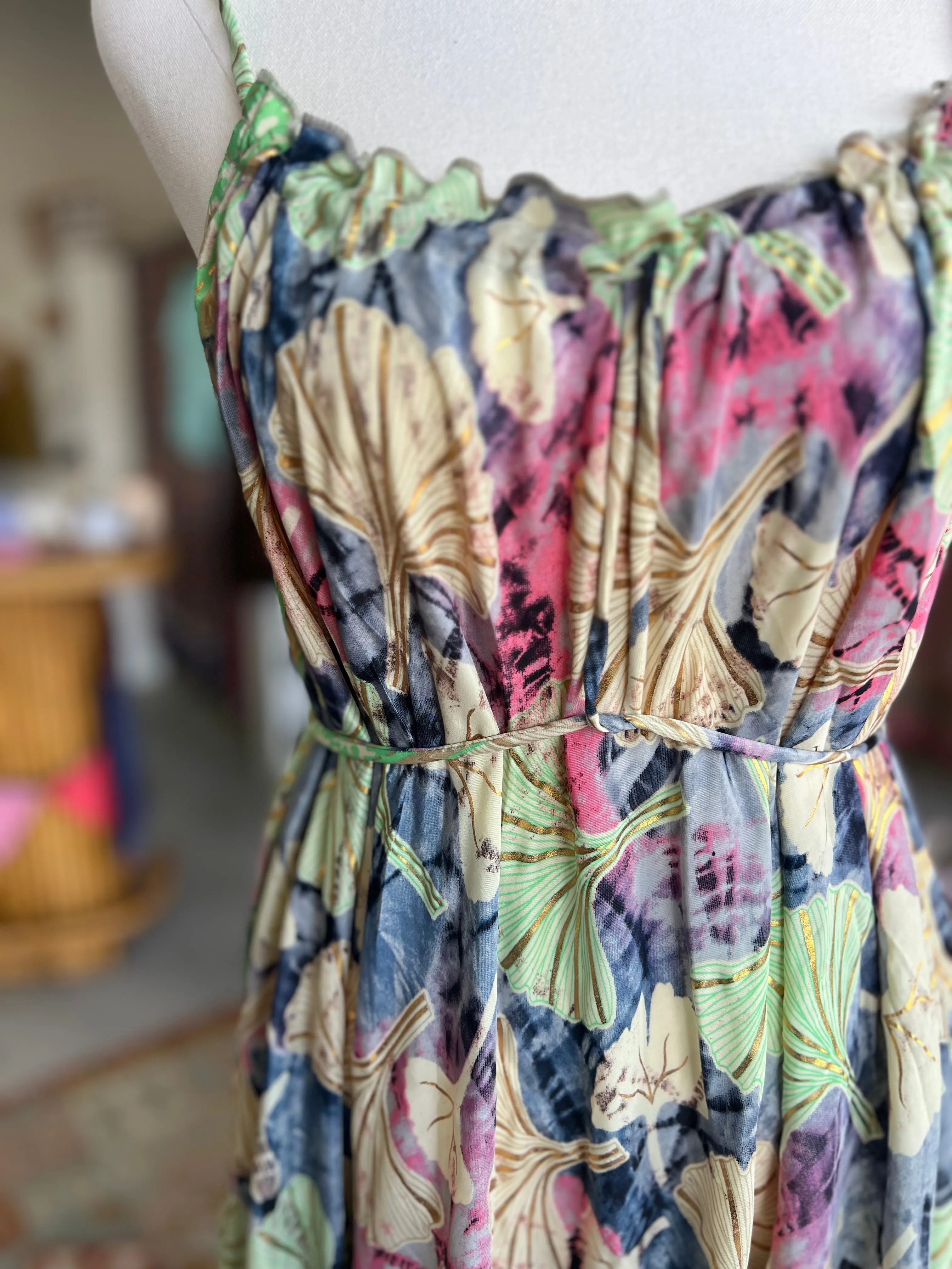Iris Sun Dress ~ Rainbow with gold fleck