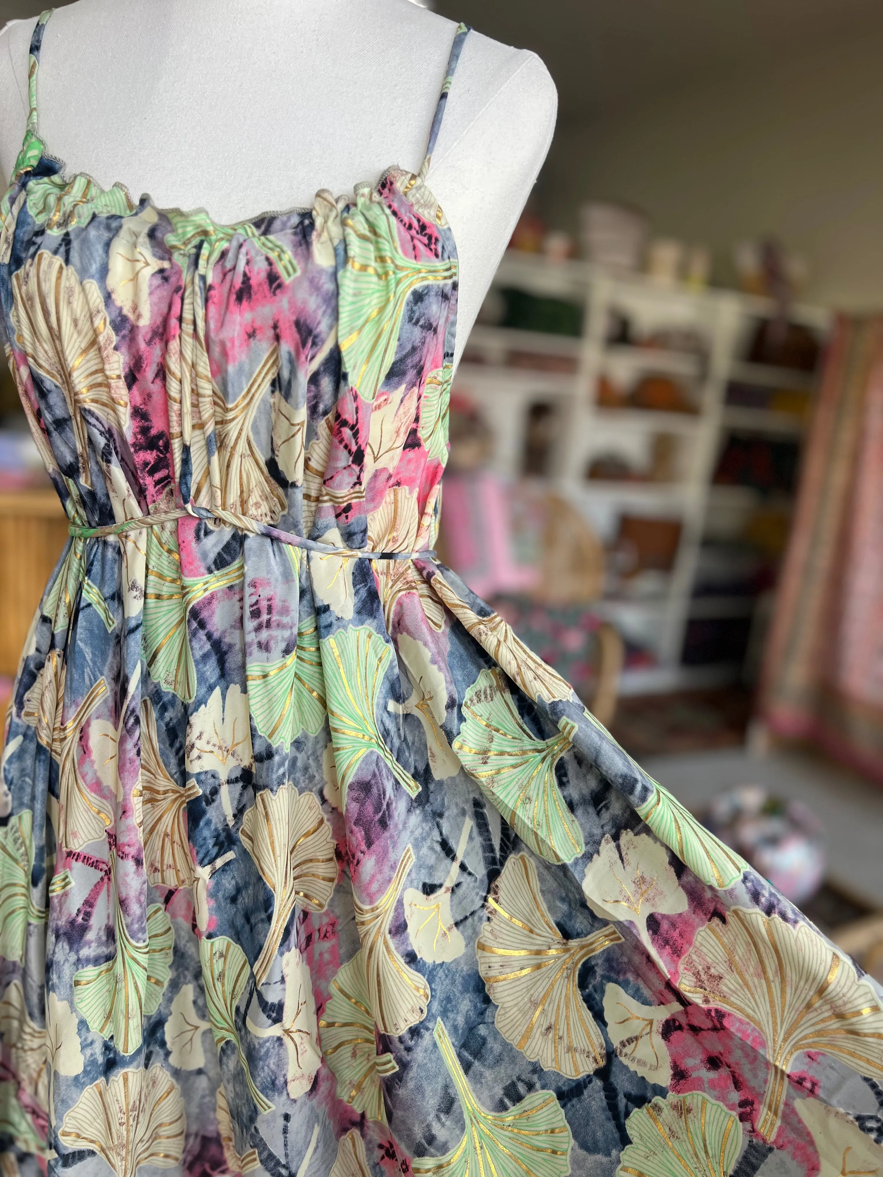 Iris Sun Dress ~ Rainbow with gold fleck