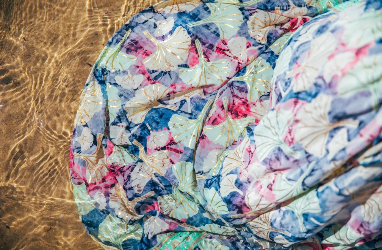 Iris Sun Dress ~ Rainbow with gold fleck