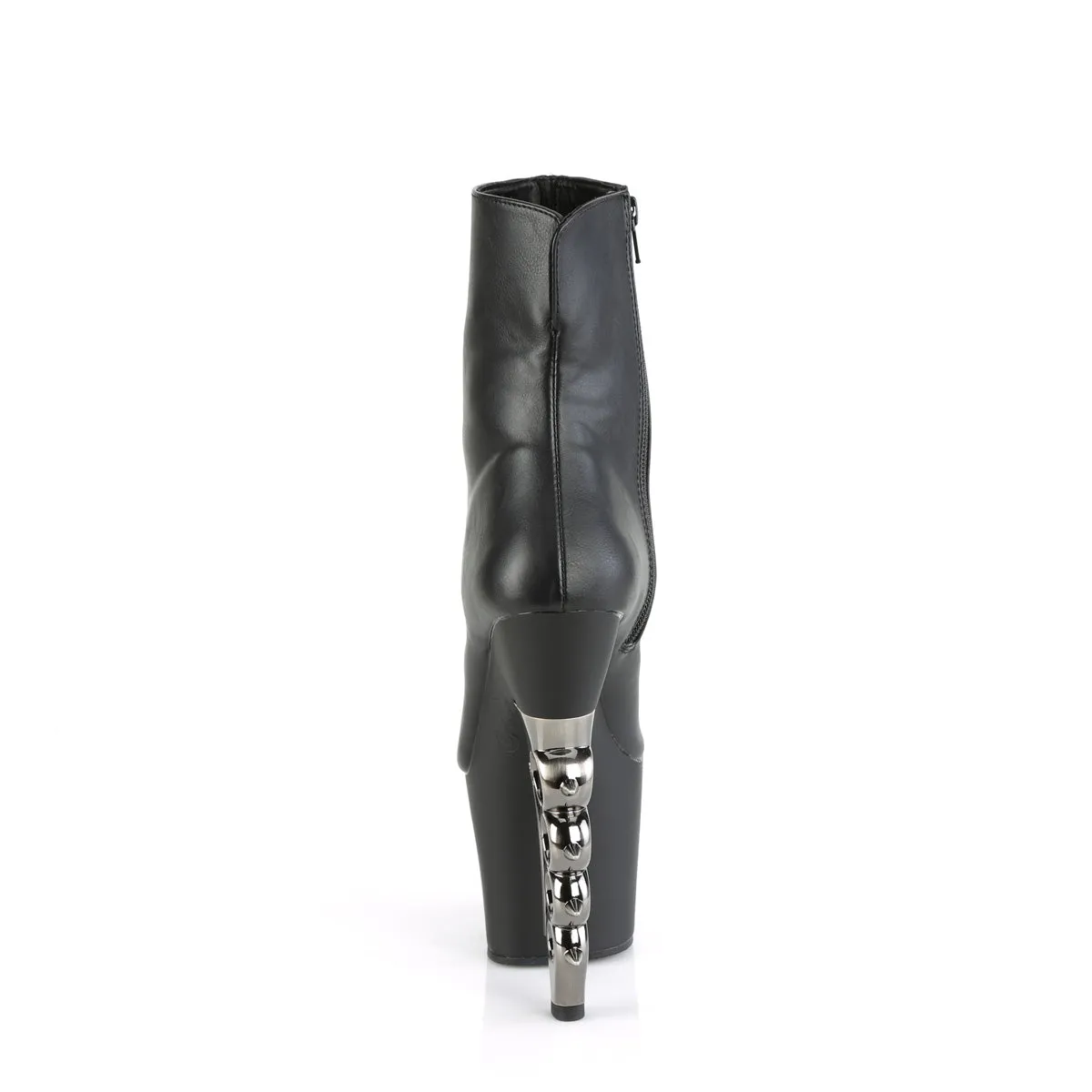 IRONGRIP-1042  Black Faux Leather/Black Matte-Silver Brushed