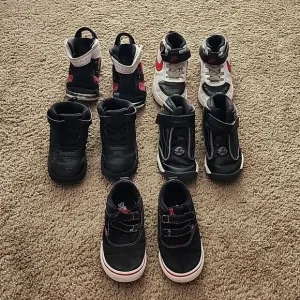 Jordan nike vans kids shoe lot 5 pairs play sneakers easy strap mid top bundle