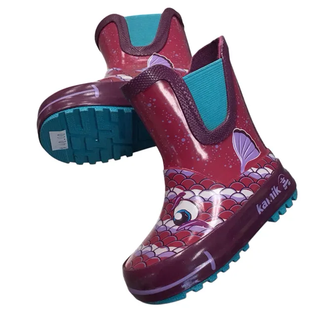 Kamik Girl's Purple Rainboots Size 4