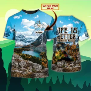 Life Is Better In Hiking Boots - Personalized Name 3D T Shirt - Loop-T2k-177