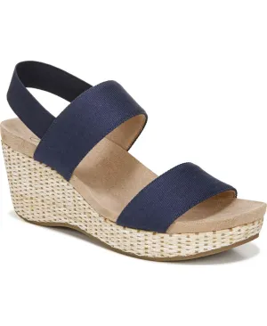Lifestride Womens Delta Wedge Sandal G9467S1 Navy Blue 10M