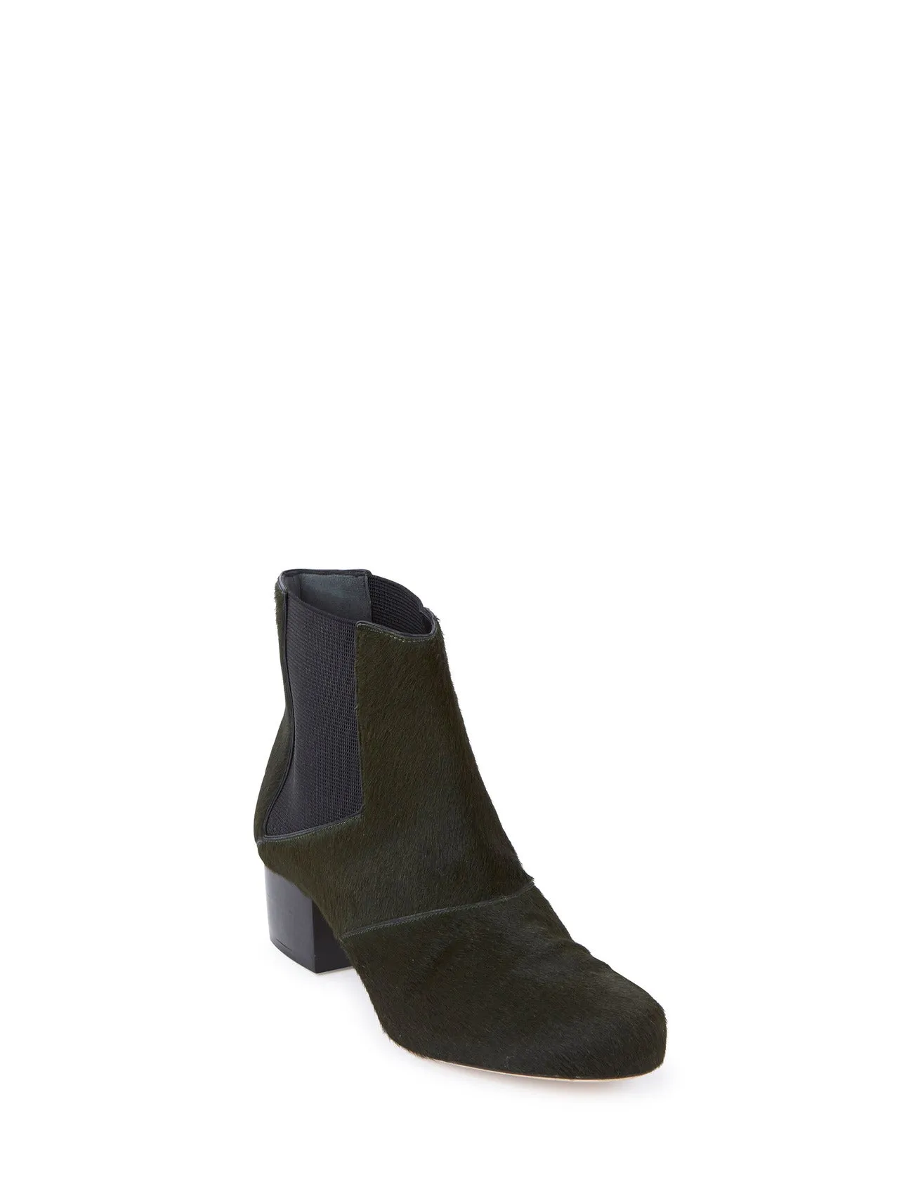 MAIYET Women's Jane Pony Hair Mid-Heel Boots $795 NEW