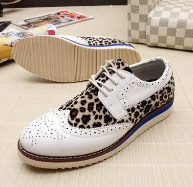 Men's Leopard Brogues