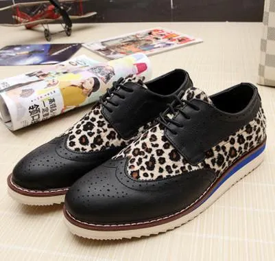 Men's Leopard Brogues