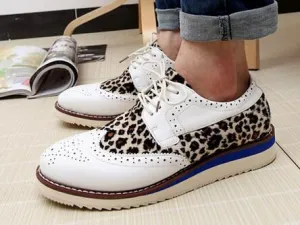 Men's Leopard Brogues