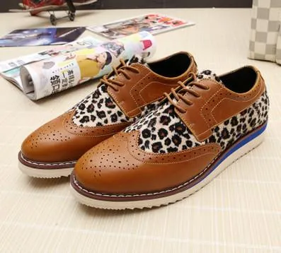 Men's Leopard Brogues