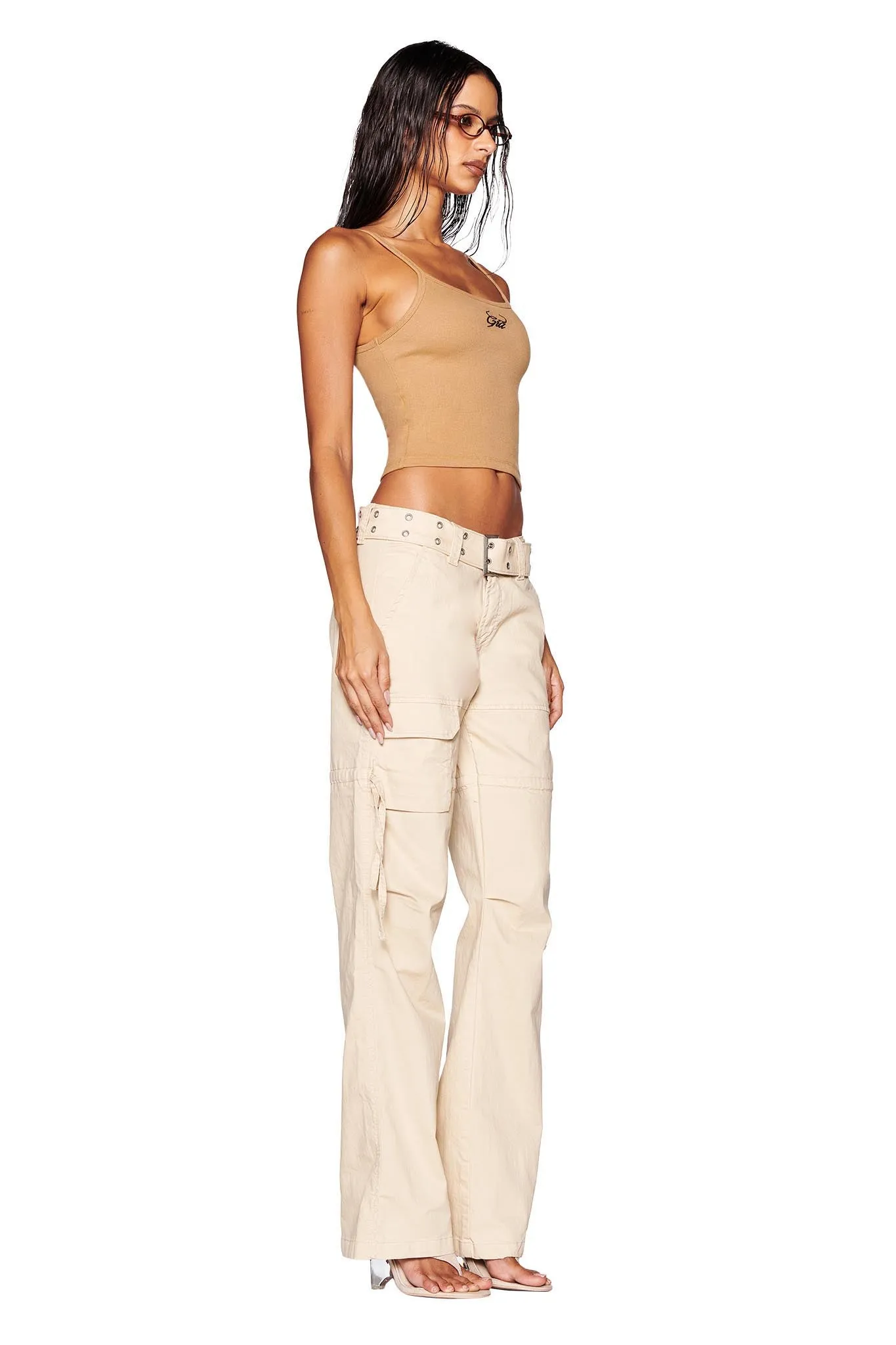 NAIMA CARGO PANT - TAN