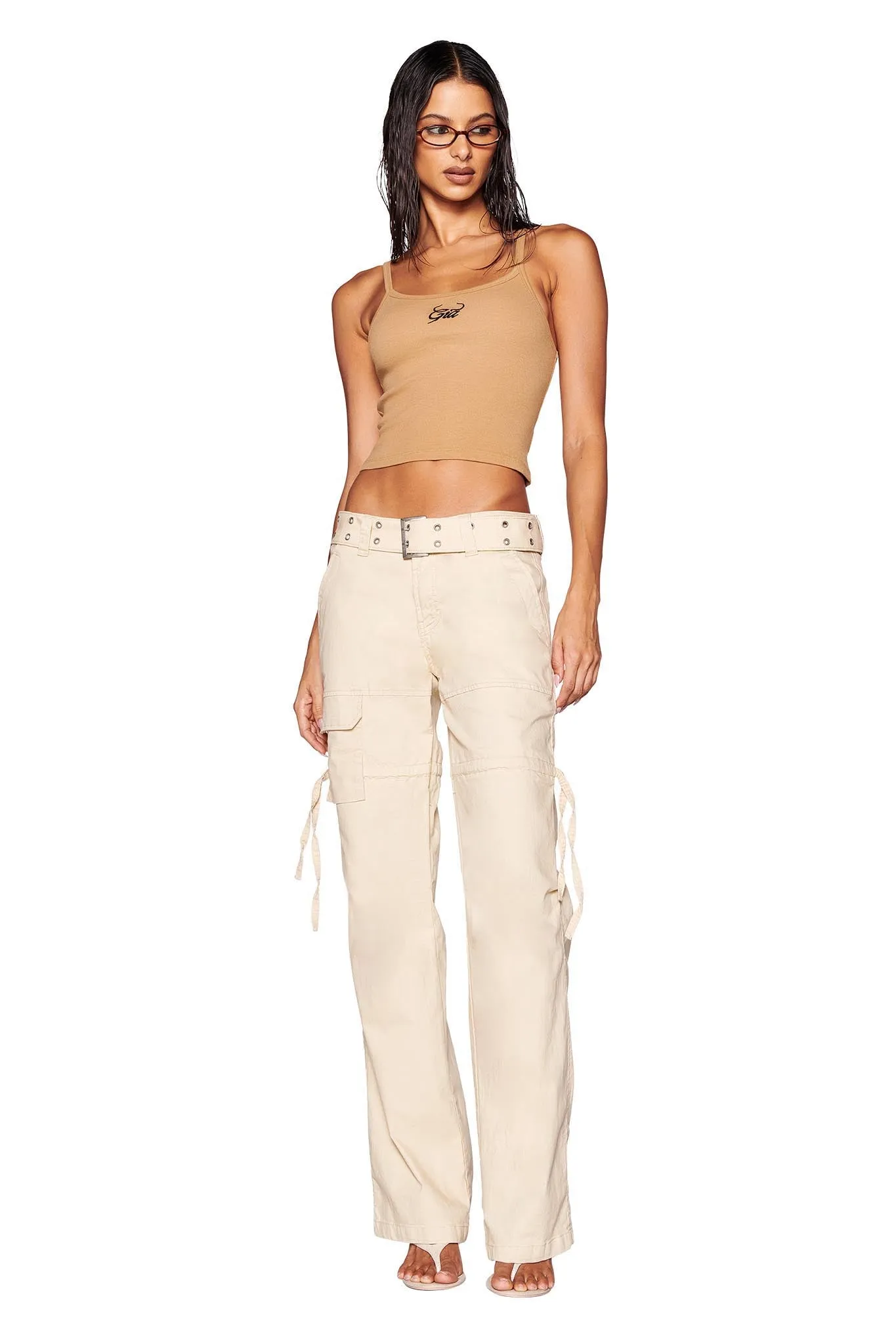 NAIMA CARGO PANT - TAN