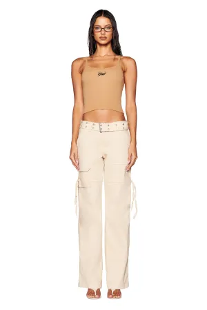 NAIMA CARGO PANT - TAN