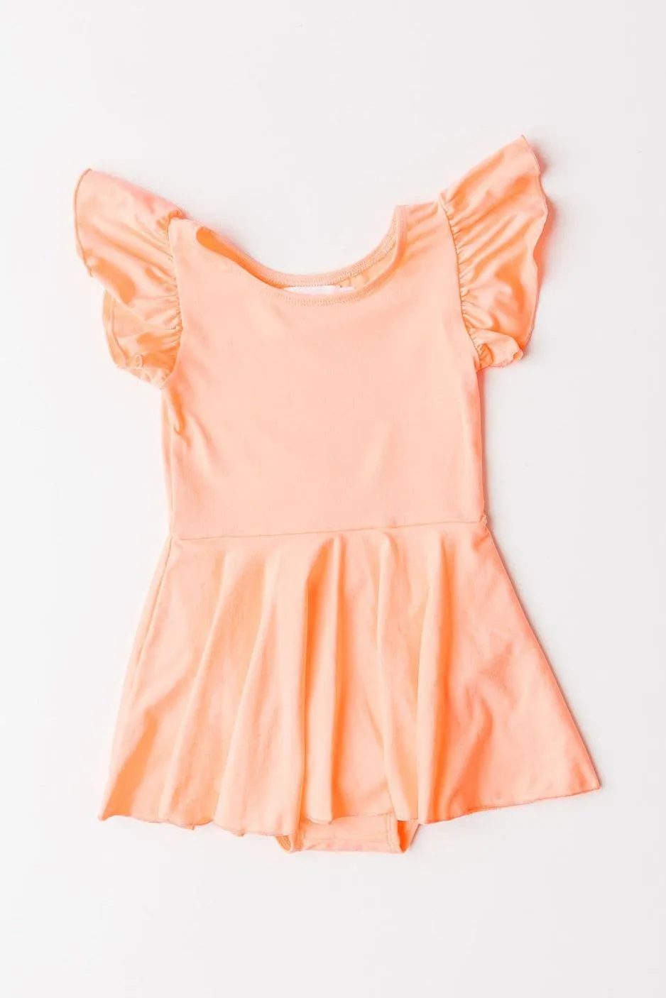 Neon Coral S/S Twirl Leotard