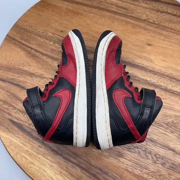 Nike Air Force 1 Mid (TD) Black/Varsity Red White 10.5 C 308937 063 00 Rare