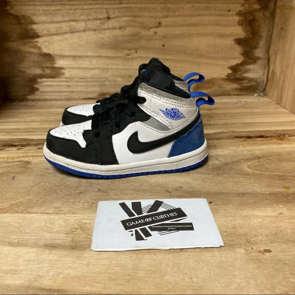 Nike Air Jordan 1 Mid SE Toddler Blue Black