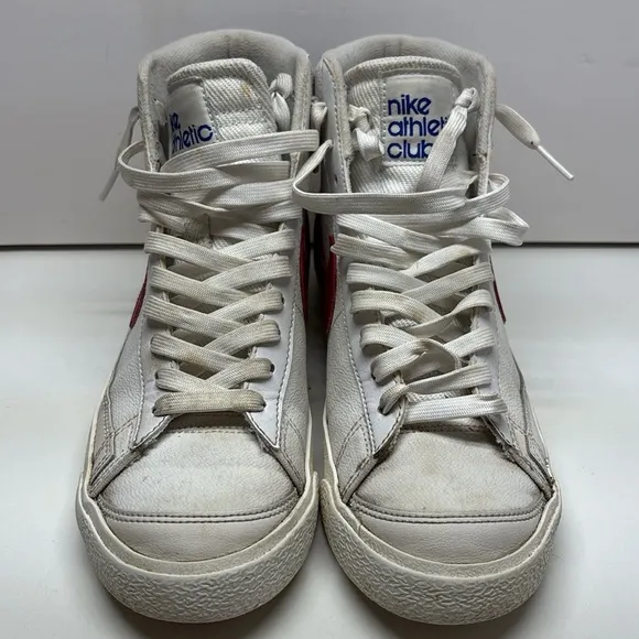 Nike Kids Blazer Mid 77 red and white size 6Y