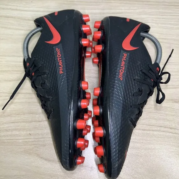 Nike Phantom GT Academy AG Soccer Cleats CK8456-060 Men's Size 7 Black Chile Red