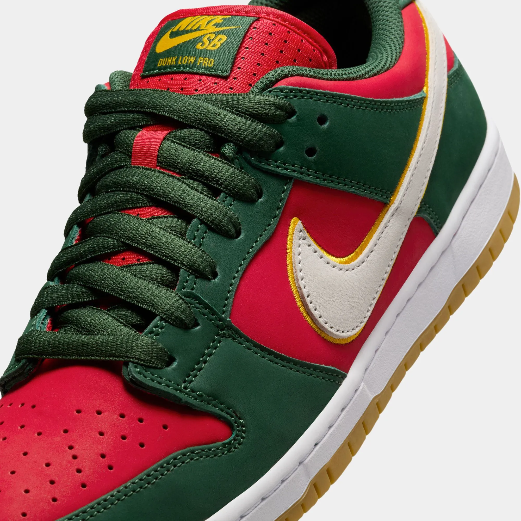 NIKE SB DUNK LOW PRO PREMIUM - FIR/WHITE-UNIVERSITY GOLD