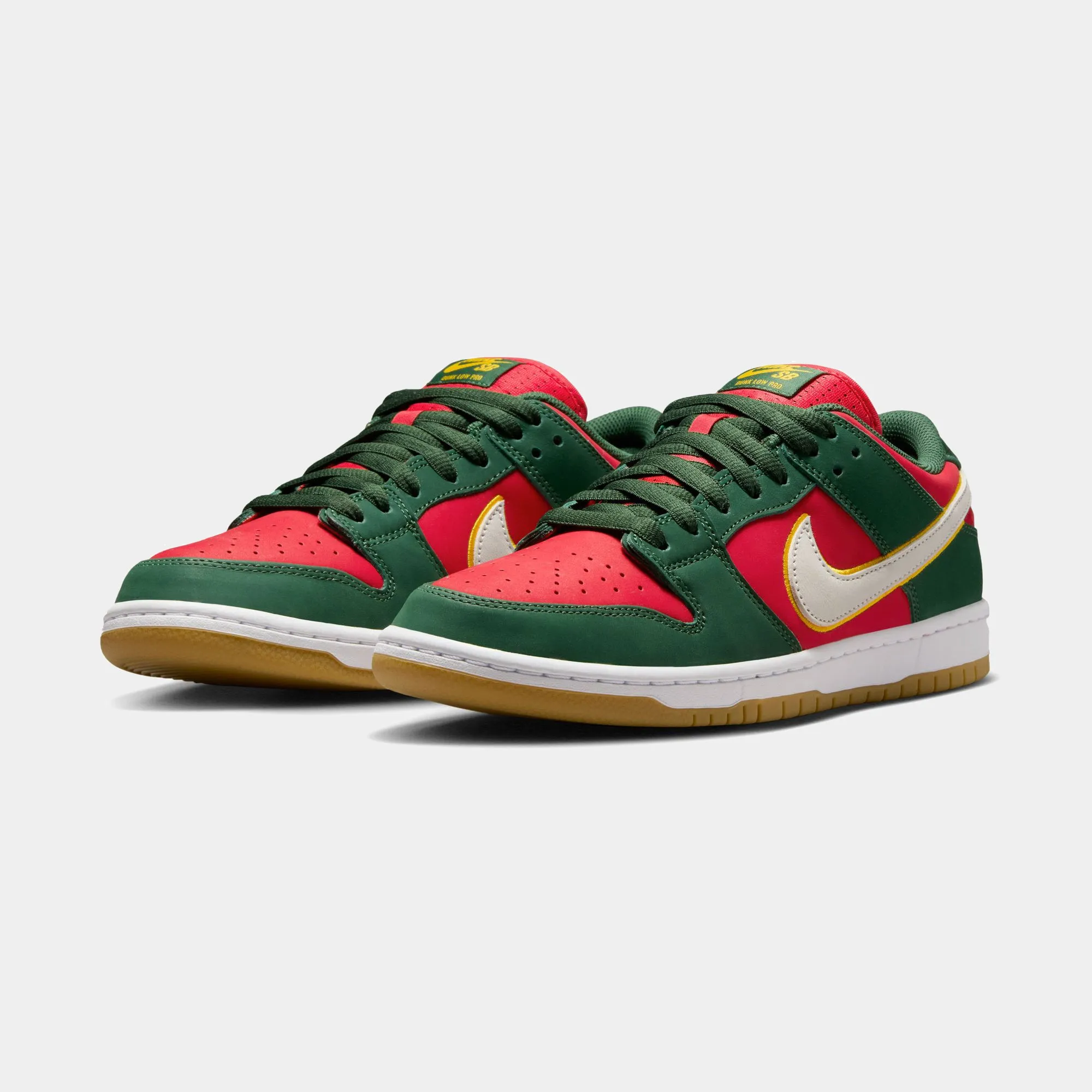 NIKE SB DUNK LOW PRO PREMIUM - FIR/WHITE-UNIVERSITY GOLD