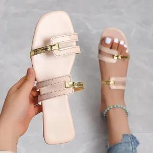 Open Toe Flats Sandals