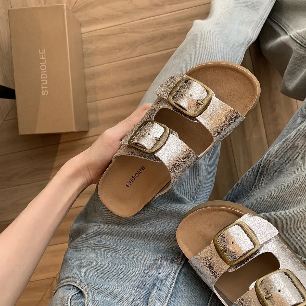 Open Toe Flats Sandals