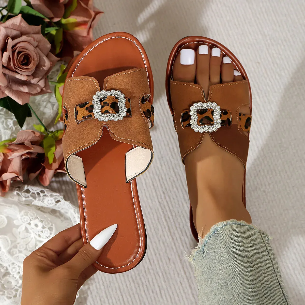 Open Toe Flats Sandals
