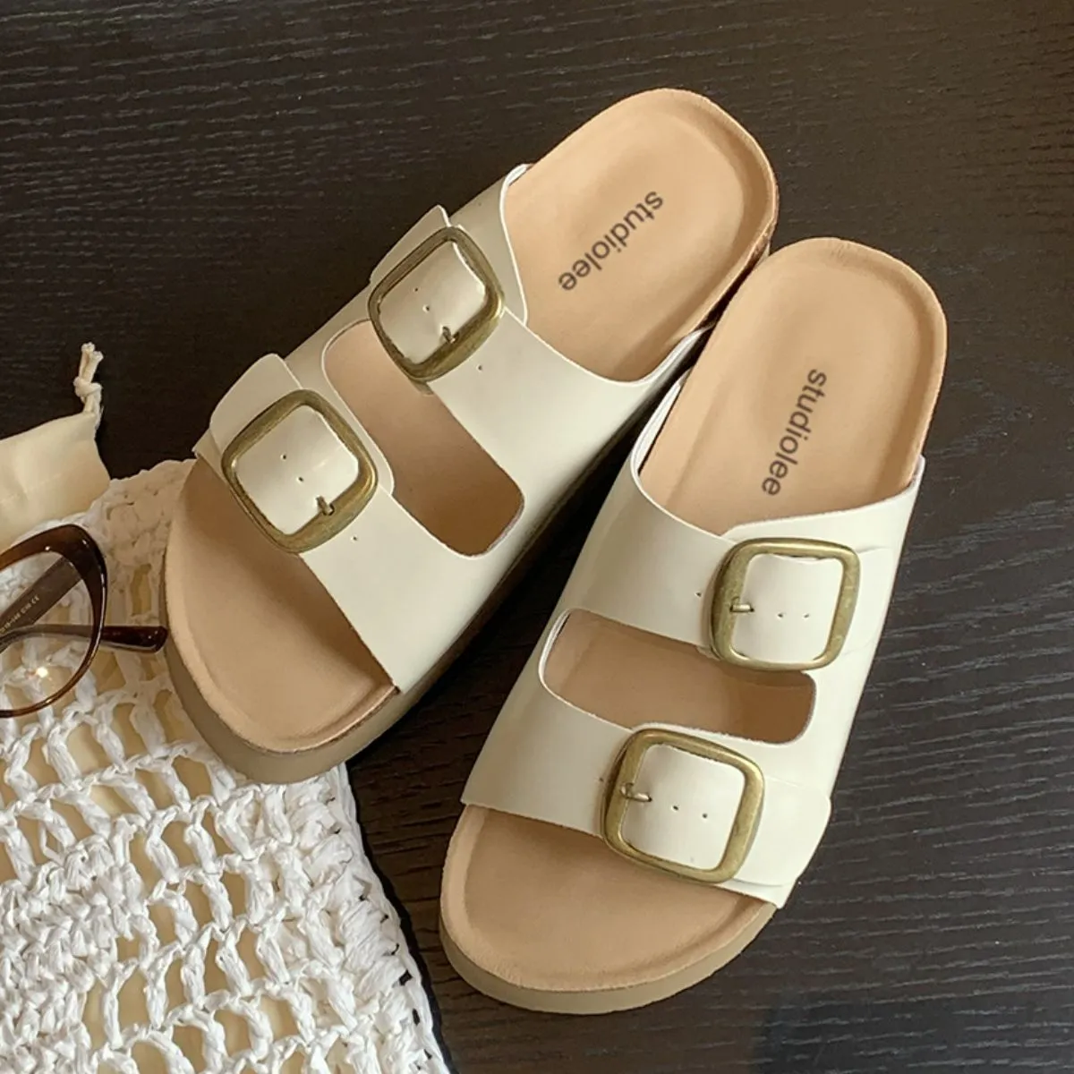 Open Toe Flats Sandals