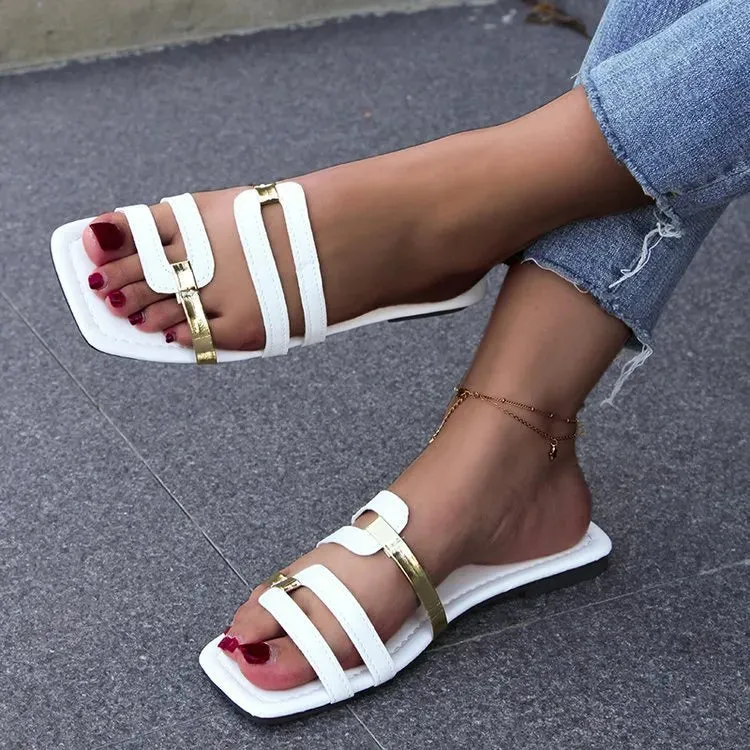 Open Toe Flats Sandals