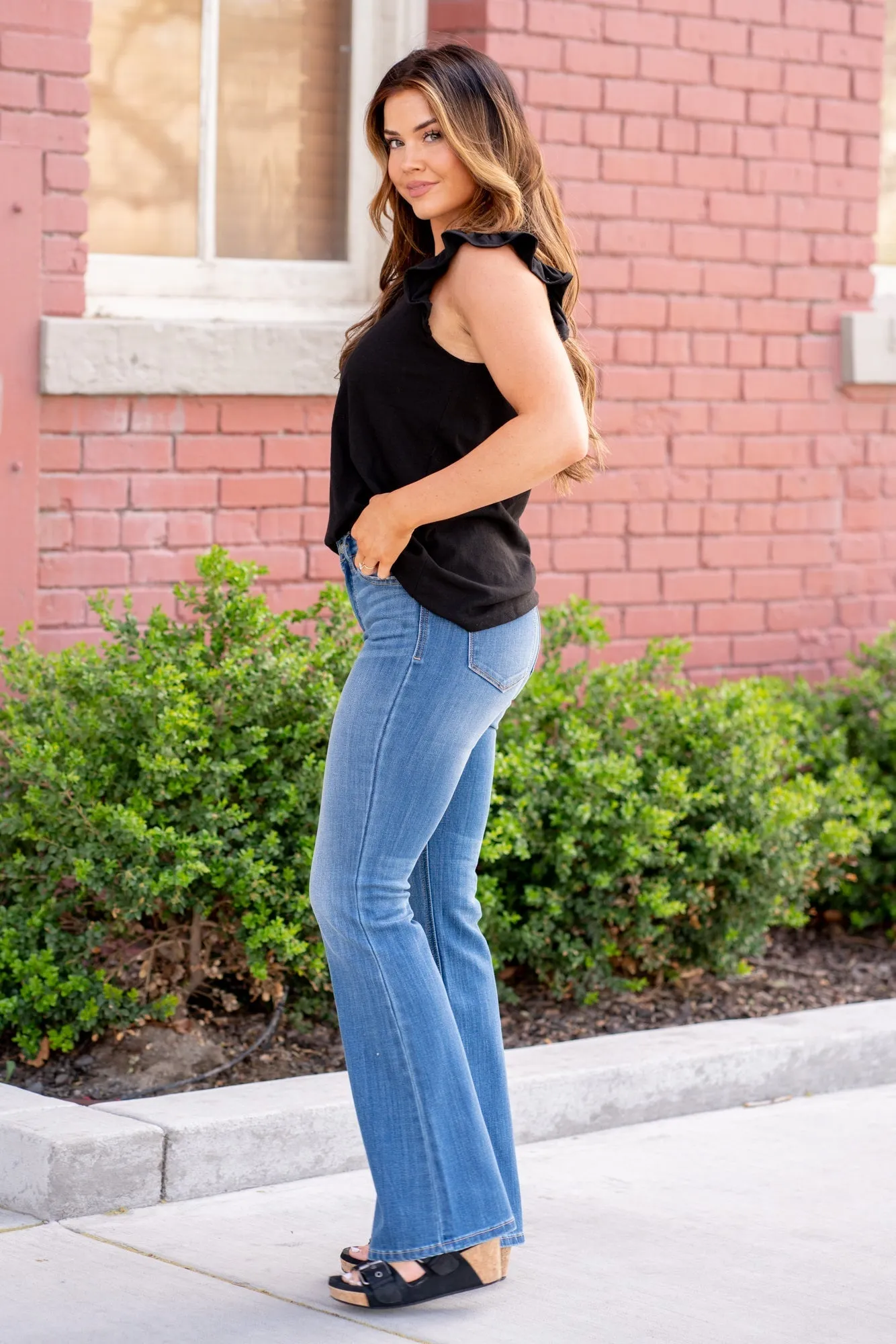 Petite Miranda Mid Rise Flare