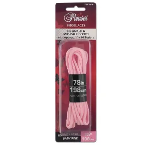 Pleaser Ankle & Mid-Calf Shoe Laces - Pink