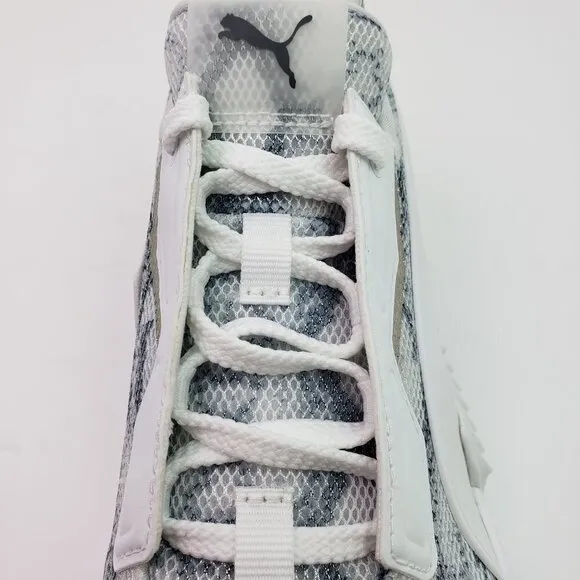 PUMA Provoke XT Untamed Mid Womens Size 5.5 White Silver Sneaker Shoes 194432-01