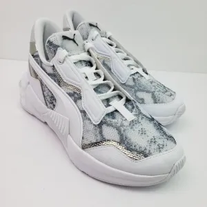 PUMA Provoke XT Untamed Mid Womens Size 5.5 White Silver Sneaker Shoes 194432-01