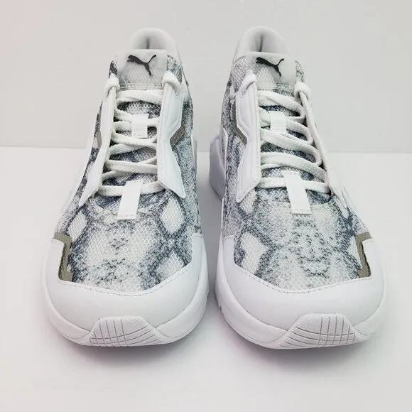 PUMA Provoke XT Untamed Mid Womens Size 5.5 White Silver Sneaker Shoes 194432-01
