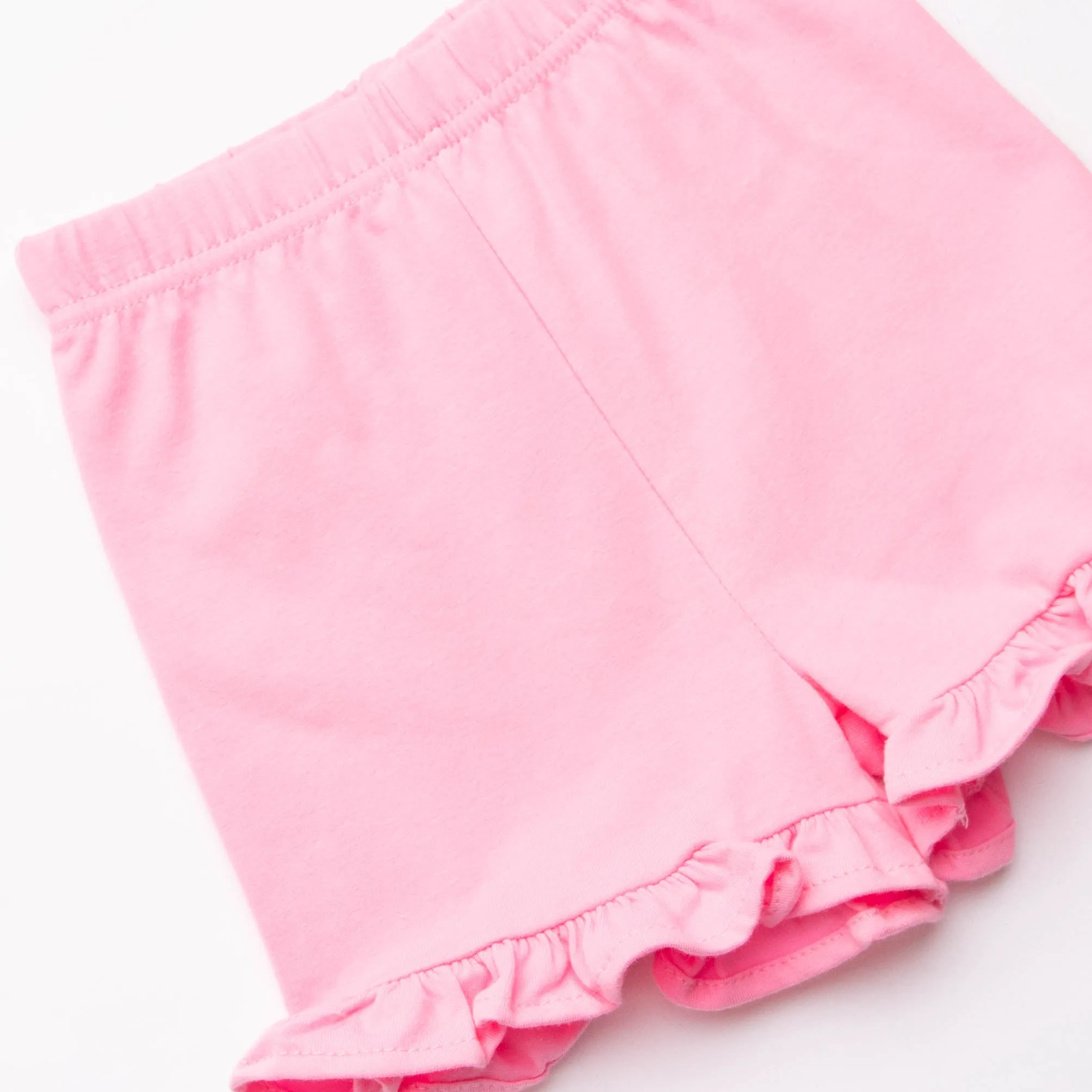 Rain Showers and Flowers Applique Short Set, Pink