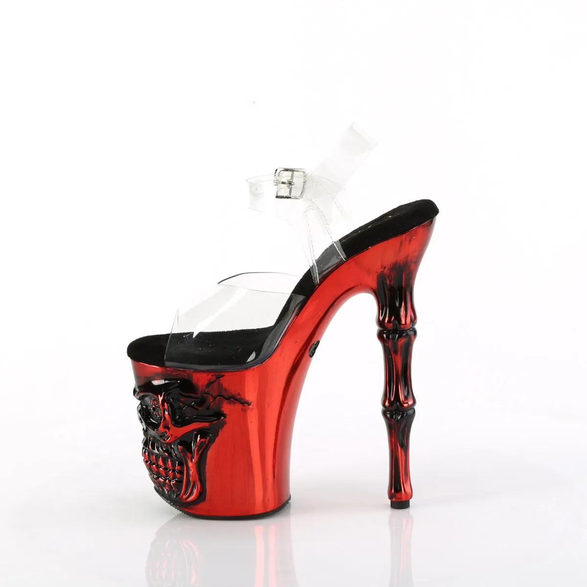 RAPTURE-808-LT  Clear/Satin Red Chrome