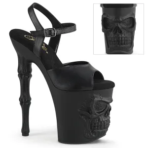 RAPTURE-809  Black Faux Leather/Black Matte