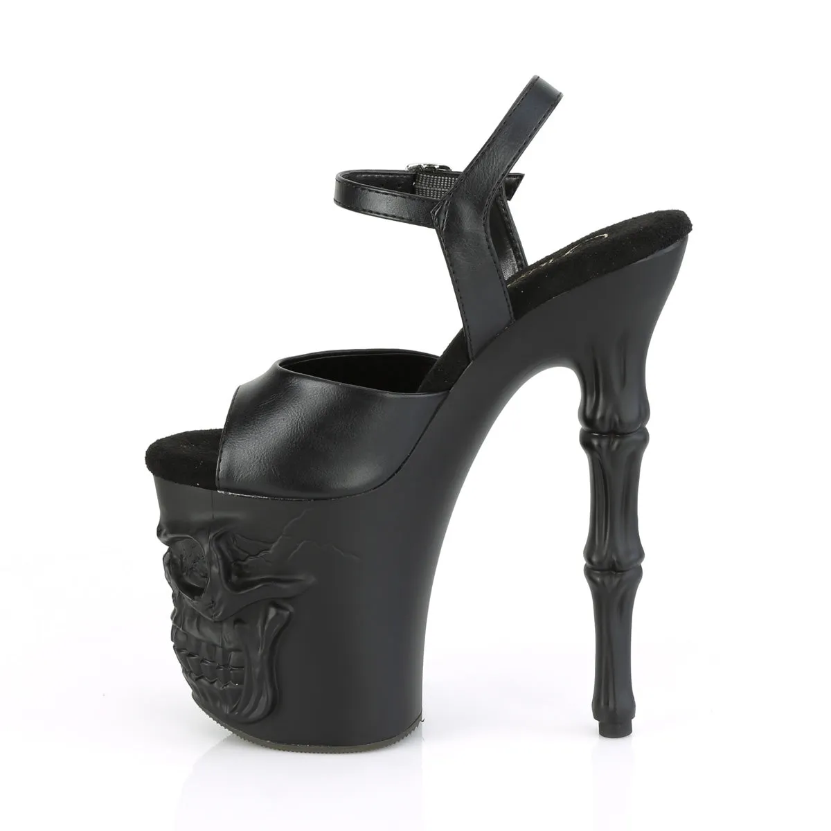 RAPTURE-809  Black Faux Leather/Black Matte