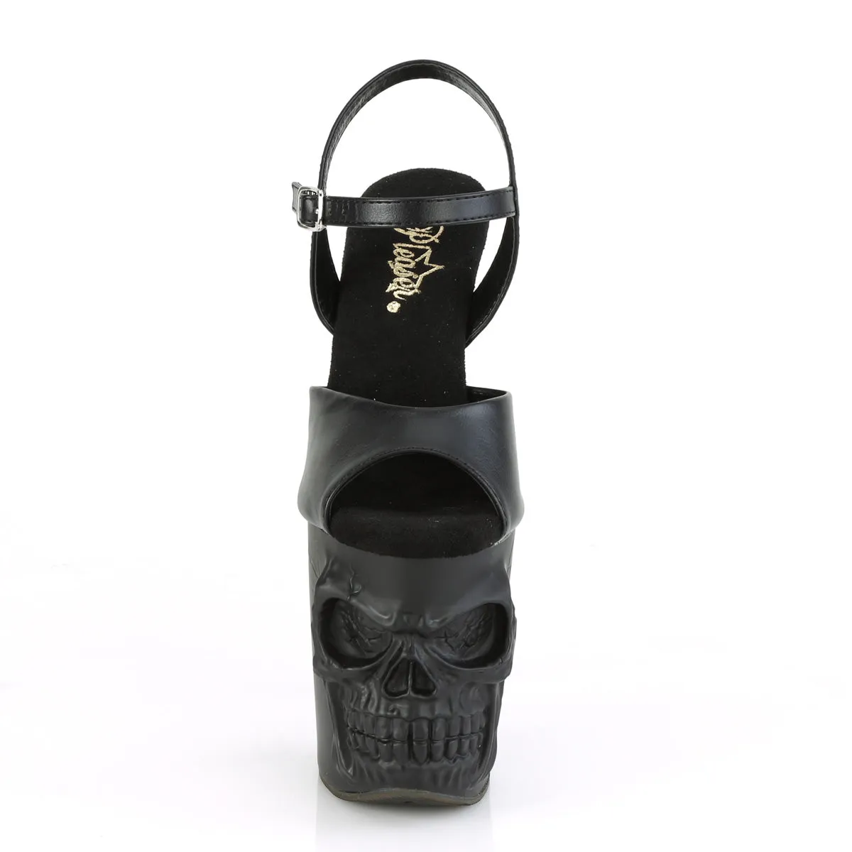 RAPTURE-809  Black Faux Leather/Black Matte