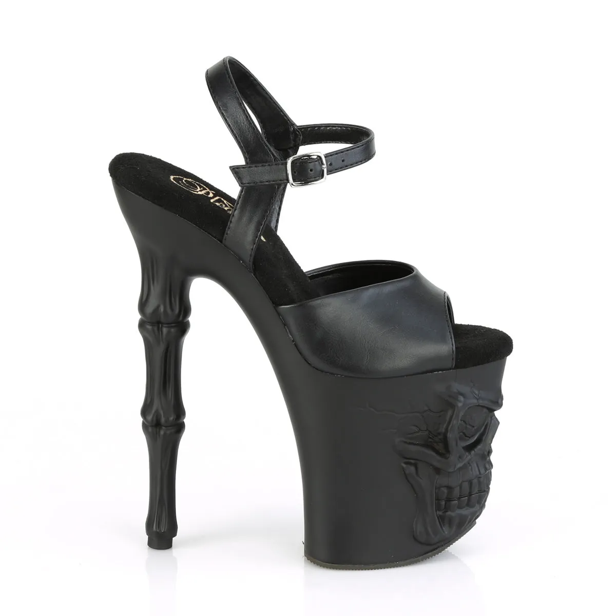 RAPTURE-809  Black Faux Leather/Black Matte