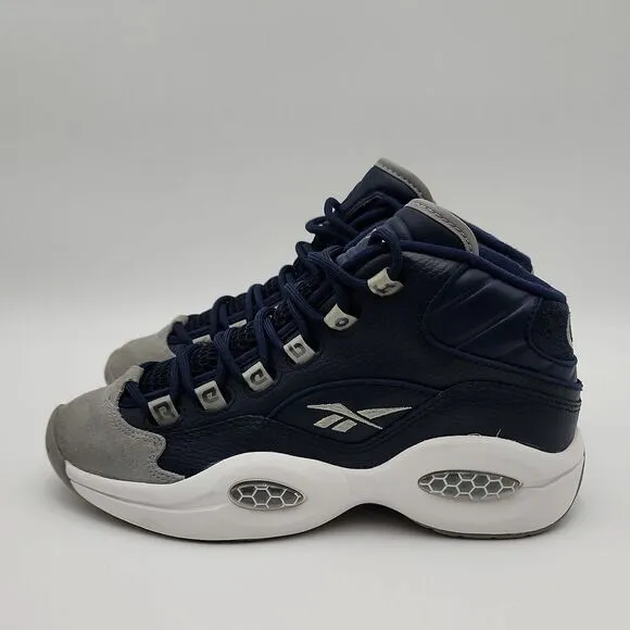 Reebok Question Mid Retro Georgetown‎ Iverson GS Size 5.5 FX1074 90s HOYAS Kids